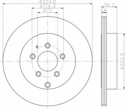 HELLA PAGID 8dd355119401 -  Тормозной диск